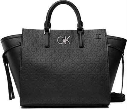 ΤΣΑΝΤΑ RE-LOCK DRAWSTRING TOTE BAG PERF K60K609126 ΜΑΥΡΟ CALVIN KLEIN