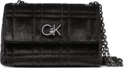 ΤΣΑΝΤΑ RE-LOCK EW CONV XBODY VELVET K60K610196 ΜΑΥΡΟ CALVIN KLEIN