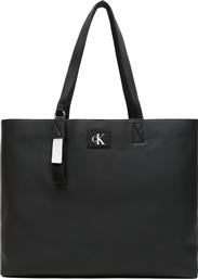 ΤΣΑΝΤΑ TAGGED SLIM TOTE34 K60K610834 ΜΑΥΡΟ CALVIN KLEIN