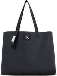 ΤΣΑΝΤΑ TAGGED SLIM TOTE34 K60K610834 ΜΑΥΡΟ CALVIN KLEIN