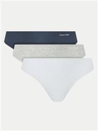 ΣΕΤ 3 ΤΕΜΑΧΙΑ ΣΤΡΙΝΓΚ THONG 3PK 000QD5219E ΕΓΧΡΩΜΟ CALVIN KLEIN UNDERWEAR