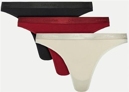 ΣΕΤ 3 ΤΕΜΑΧΙΑ ΣΤΡΙΝΓΚ THONG 3PK 000QD5244E ΕΓΧΡΩΜΟ CALVIN KLEIN UNDERWEAR