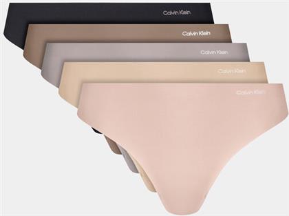 ΣΕΤ 5 ΖΕΥΓΑΡΙΑ ΣΤΡΙΝΓΚ 000QD3556E ΕΓΧΡΩΜΟ CALVIN KLEIN UNDERWEAR