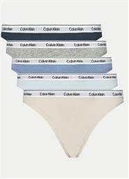 ΣΕΤ 5 ΖΕΥΓΑΡΙΑ ΣΤΡΙΝΓΚ 000QD5221E ΕΓΧΡΩΜΟ CALVIN KLEIN UNDERWEAR