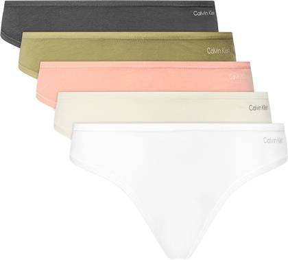 ΣΕΤ 5 ΖΕΥΓΑΡΙΑ ΣΤΡΙΝΓΚ 000QD5250E ΕΓΧΡΩΜΟ CALVIN KLEIN UNDERWEAR