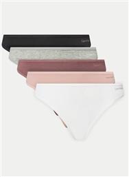 ΣΕΤ 5 ΖΕΥΓΑΡΙΑ ΣΤΡΙΝΓΚ THONG 5PK 000QD5250E ΕΓΧΡΩΜΟ CALVIN KLEIN UNDERWEAR