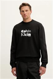 ΒΑΜΒΑΚΕΡΗ ΜΠΛΟΥΖΑ ΧΡΩΜΑ: ΜΑΥΡΟ, LV04LD242G CALVIN KLEIN
