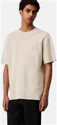 WAFFLE WOVEN LABEL RELAXED TEE (9000201017-27518) CALVIN KLEIN