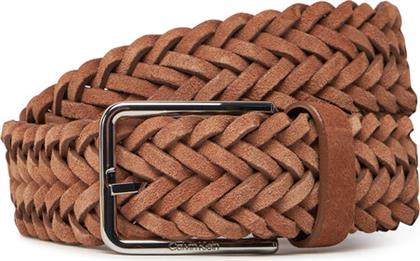 ΖΩΝΗ ΑΝΔΡΙΚΗ WARMTH BRAIDED SUEDE 35MM K50K512841 ΚΑΦΕ CALVIN KLEIN