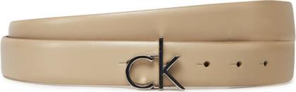 ΖΩΝΗ ΓΥΝΑΙΚΕΙΑ CK BUCKLE BELT 3.0-SMOOTH K60K613156 ΜΠΕΖ CALVIN KLEIN