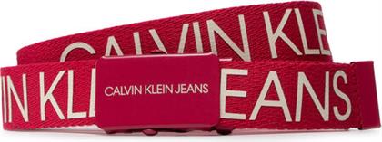 ΖΩΝΗ ΠΑΙΔΙΚΗ CANVAS LOGO BELT IU0IU00125 ΚΟΚΚΙΝΟ CALVIN KLEIN από το MODIVO