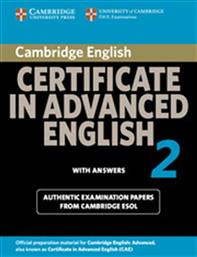CERTIFICATE IN ADVANCED ENGLISH 2 SB W/A 2008 CAMBRIDGE από το GREEKBOOKS
