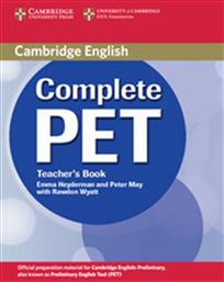 COMPLETE PET TEACHER'S BOOK CAMBRIDGE από το GREEKBOOKS