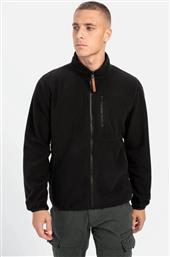 ΑΝΔΡΙΚΗ ΖΑΚΕΤΑ FLEECE ΜΕ ΨΗΛΟ ΛΑΙΜΟ - C242-409401-4W37 ΜΑΥΡΟ CAMEL