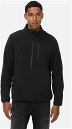 ΑΝΔΡΙΚΗ ΖΑΚΕΤΑ FLEECE ΜΕ ΨΗΛΟ ΛΑΙΜΟ ΚΑΙ MONOGRAM ΣΤΟ ΜΑΝΙΚΙ REGULAR FIT - C252-409401-6W37 ΜΑΥΡΟ CAMEL