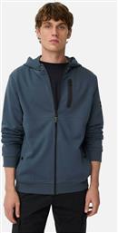 ΑΝΔΡΙΚΗ ΖΑΚΕΤΑ ΦΟΥΤΕΡ ΜΕ ΚΟΥΚΟΥΛΑ ΚΑΙ MONOGRAM ΣΤΟ ΜΑΝΙΚΙ REGULAR FIT - C252-409406-6W52 ΜΠΛΕ ΣΚΟΥΡΟ CAMEL