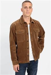 ΑΝΔΡΙΚΟ ΚΟΤΛΕ OVERSHIRT ΜΕ ΤΣΕΠΕΣ RELAXED FIT - C242-409387-4S87 ΚΑΦΕ CAMEL