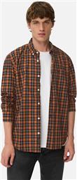 ΑΝΔΡΙΚΟ ΠΟΥΚΑΜΙΣΟ BUTTON DOWN ΜΕ ΚΑΡΟ ΣΧΕΔΙΟ ΚΑΙ ΤΣΕΠΗ ΜΕ ΛΟΓΟΤΥΠΟ REGULAR FIT - C252-409111-6S11 ΚΑΦΕ CAMEL