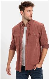 ΑΝΔΡΙΚΟ ΠΟΥΚΑΜΙΣΟ BUTTON DOWN ΜΕ ΒΕΛΟΥΔΙΝΗ ΥΦΗ REGULAR FIT - C242-409141-4S41 ΚΕΡΑΜΙΔΙ CAMEL