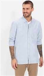 ΑΝΔΡΙΚΟ ΠΟΥΚΑΜΙΣΟ OXFORD BUTTON DOWN ΜΕ ΡΙΓΕ ΣΧΕΔΙΟ ΚΑΙ ΤΣΕΠΗ ΜΕ ΚΕΝΤΗΜΕΝΟ MONOGRAM REGULAR FIT - C252NOS-409102-9S02 ΜΠΛΕ ΑΝΟΙΧΤΟ CAMEL