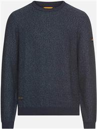 ΑΝΔΡΙΚΟ ΠΟΥΛΟΒΕΡ ΜΕ ΣΧΕΔΙΟ ΣΤΗΝ ΠΛΕΞΗ REGULAR FIT - C252-409500-6K07 ΜΠΛΕ ΣΚΟΥΡΟ CAMEL