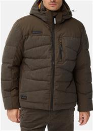 ΜΠΟΥΦΑΝ QUILTED BLOUSON MATERIAL MIX CAMEL