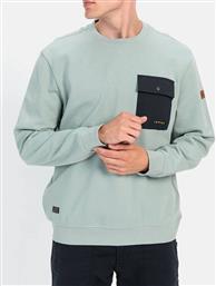 ΦΟΥΤΕΡ CREWNECK CONTRAST POCKET CAMEL