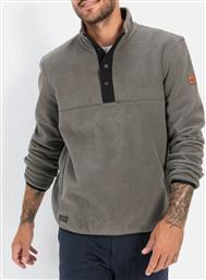 ΦΟΥΤΕΡ FLEECE TROYER HALF BUTTON CAMEL