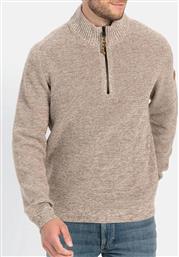 ΠΛΕΚΤΟ PULLOVER TROYER HALF ZIP CAMEL