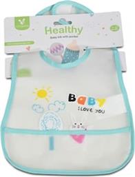 ΣΑΛΙΑΡΑ ΒABY BIB HEALTHY ΜΕ ΣΥΛΛΕΚΤΗ ΤΡΟΦΙΜΩΝ BLUE 3800146266165 CANGAROO