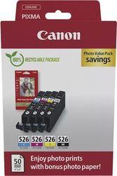 ΜΕΛΑΝΙ INKJET CLI-526 CMYK VALUE PACK ΜΕ OEM:4540B019 CANON