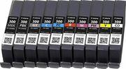 ΜΕΛΑΝΙ INKJET PFI-300 COLOR MULTIPACK 10PCS ΜΕ OEM:4192C008 CANON