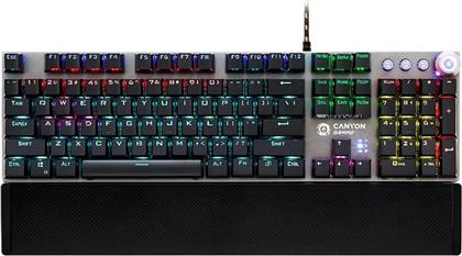 NIGHTFALL GK-7 GAMING ΜΗΧΑΝΙΚΟ ΕΝΣΥΡΜΑΤΟ FULL SIZE ΠΛΗΚΤΡΟΛΟΓΙΟ ΜΕ RGB ΑΣΗΜΙ (US) CANYON