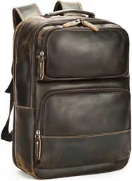 ΔΕΡΜΑΤΙΝΟ ΣΑΚΙΔΙΟ ΠΛΑΤΗΣ 21 L 2329 COFFEE CARDINAL