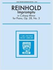 REINHOLD - IMPROMPTU OP.28 N.3 CARL FISCHER