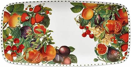 MARVA ΚΕΡΑΜΙΚΗ ΠΙΑΤΕΛΑ ΣΕΡΒΙΡΙΣΜΑΤΟΣ ΜΕ GRAPHIC FRUITS PRINT ''LE PRIMIZIE'' 41,5 X 22 CM - 8029722521701 CASA DI MARVA