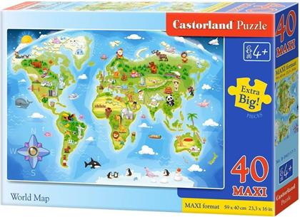 ΠΑΖΛ WORLD MAP 40ΤΜΧ CASTORLAND