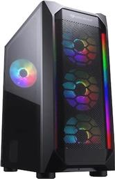 CASE MX410 MESH-G RGB TEMPERED GLASS MIDDLE ATX BLACK (4X120MM RGB FANS PREINSTALLED) CC-COUGAR
