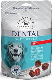 ΣΝΑΚ DENTAL SOFT BALLS ΜΟΣΧΑΡΙ (150GR) CELEB FRESHNESS