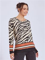 ΜΠΛΟΥΖΑ ΜΕ ANIMAL PRINT ΚΑΙ STRASS WT7616.4883+2 CELESTINO