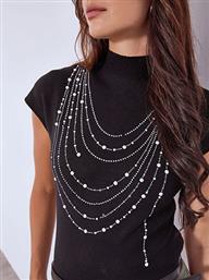 ΜΠΛΟΥΖΑ ΠΛΕΚΤΗ ΜΕ STRASS ΚΑΙ ΠΕΡΛΕΣ WT7906.4919+1 CELESTINO