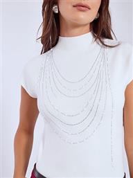 ΜΠΛΟΥΖΑ ΠΛΕΚΤΗ ΜΕ STRASS ΚΑΙ ΠΕΡΛΕΣ WT7906.4919+5 CELESTINO