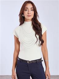 ΜΠΛΟΥΖΑ ΠΛΕΚΤΗ ΜΕ STRASS ΚΑΙ ΠΕΡΛΕΣ WT7906.4919+6 CELESTINO