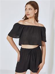 CROP TOP ΜΕ ΑΚΑΛΥΠΤΟΥΣ ΩΜΟΥΣ SM4011.4001+3 CELESTINO από το CELESTINO