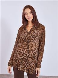 ΠΟΥΚΑΜΙΣΟ ΗΜΙΔΙΑΦΑΝΟ ΜΕ ANIMAL PRINT WT9420.3504+1 CELESTINO
