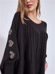ΠΟΥΛΟΒΕΡ ΜΕ STRASS ΚΑΡΔΙΕΣ ΣΤΟ ΜΑΝΙΚΙ WT7587.4638+1 CELESTINO