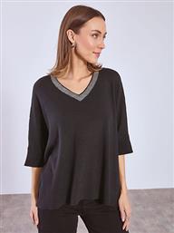 ΠΟΥΛΟΒΕΡ ΜΕ STRASS ΣΤΗ ΛΑΙΜΟΚΟΨΗ WT7642.4312+1 CELESTINO