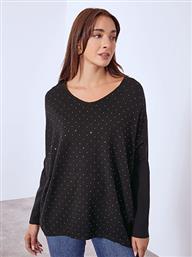 ΠΟΥΛΟΒΕΡ OVERSIZED ΜΕ STRASS WT7906.4128+1 CELESTINO