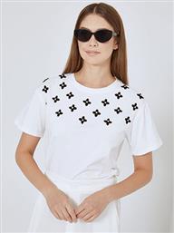 T-SHIRT ΜΕ STRASS ΚΑΙ ΚΕΝΤΗΜΑ SN7590.4151+1 CELESTINO