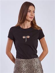 T-SHIRT STRASS ΦΙΟΓΚΟΣ ΜΕ ΑΝΟΙΓΜΑΤΑ SN7958.4881+2 CELESTINO